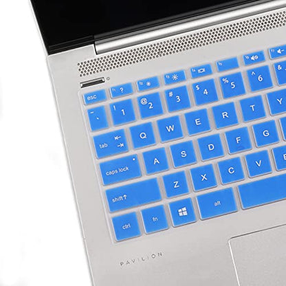 Keyboard Cover for HP Laptop 14/HP Pavilion 14-dq 14-cf/fq 14t-dq300/dq200 14-dq1039wm 14-dq0057nr 14-dq2053cl 14-dq5043cl 14-dq0052dx 14-dq1059wm 14-dq1035cl 14-dq2078wm dq0011dx dq0055dx dq0002dx - color: Blue