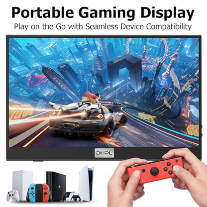 Portable Monitor 15.6 Inch, Aluminum Alloy USB-C Laptop Monitor with Magnetic Smart Cover, FHD IPS Anti-Glare Second Screen for Laptop PC Mac Switch, VESA Mountable Travel Display