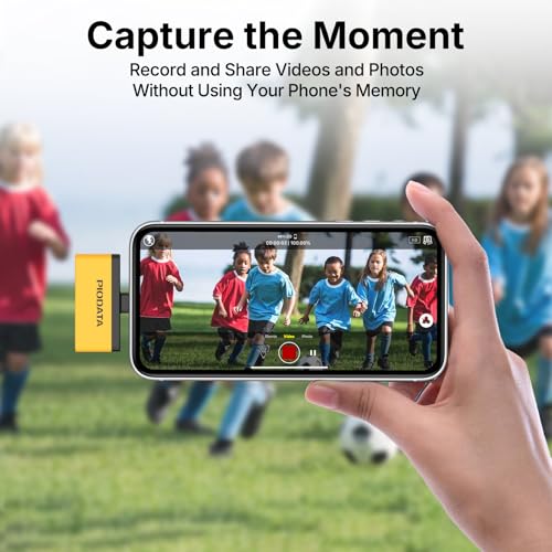 Micro SD Card Reader for iPhone 17/16/15, iPad, Android, Mac, PC, Laptop, USB C Memory Card Reader Adapter, Auto Photo Backup While Charging, Apple MFi Photo Stick iXflash Q w/Free App Yellow - color: Yellow/Black