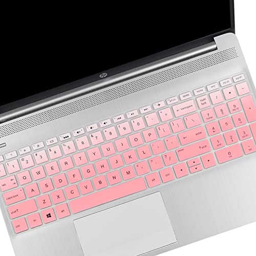 Keyboard Cover for 15.6 HP Laptop 15-dw 15-dy 15-ef 15-da/db/bs 15t-dy200 15-dy5033dx 15-dy5131dx 15-dy2073dx 15-dw0083wm 15-ef1041nr 15-da0012dx, HP 15m-dr/ds 15-cs/cc (NOT FIT HP 15-FC/FD 15-EG/EH) - color: GradualPink