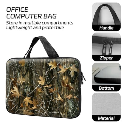 14 15 15.4 15.6 inch Laptop Handle Bag Computer Bag, Pouch Holder Notebook Sleeve Cover Soft Case Compatible for Dell,Lenovo,Toshiba HP, Asus Notebook-Oak Maple Leaf - color: Oak Maple Leaf