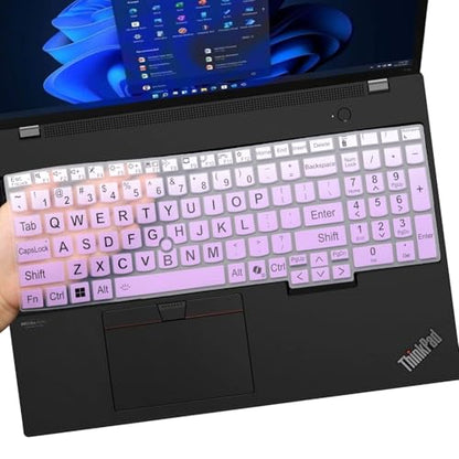 Keyboard Cover for Lenovo ThinkPad E16 L16 P16 P16v (Gen 2/Gen 1) / T16 P16s (Gen 3/Gen 2/Gen 1) 16 inch, Thinkpad L15 Gen 4/3 15.6 inch (Not Fit Thinkpad Z16,L15 Gen 2/1) - color: DZFOPurple