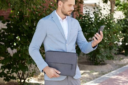 Lenovo Urban Laptop Sleeve 14 Inch for Laptop/ Notebook/Tablet Compatible with MacBook Air/Pro Water Resistant - Charcoal Grey - size: 14 inch