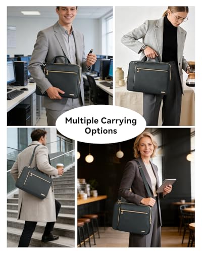 Laptop Bag Case for Women Men Messenger Briefcase Bag, 17 17.3 Inch | Compatible with HP OmniBook Envy Omen Pavilion/Dell Inspiron Precision/LG Gram/Yoga ThinkPad, Carrying Bag 18 inch, Grey - color: Heather Grey, size: 17.3 inch