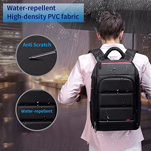Laptop Backpack for Men,Multifunction Business 15.6 inch Laptop Backpack,with USB Charging Port Travel Bag, Black-03, Large