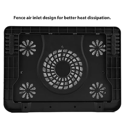 Portable Ultra Slim Silent Laptop Notebook Cooling Pad USB Powered Silent with 5 Fans Led Computer Components Tablets Laptops and Peripherals
