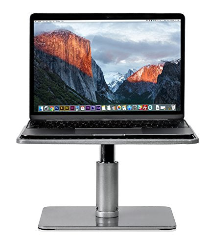 Mount-It! Adjustable Height Laptop Stand for MacBook Pro, Ergonomic Desk Riser for 11-15 Inch Laptops and 24-32 Inch Monitors