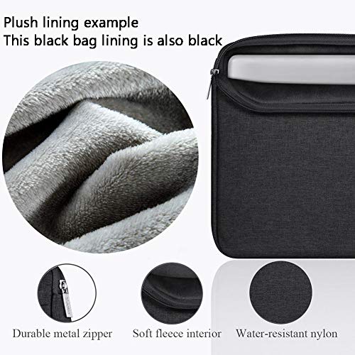 Voova Laptop Sleeve Carrying Case 13 13.6 Inch Compatible with MacBook Air 13 M1/M2/M3/M4, MacBook Pro 13/14, IPad Pro 13, Waterproof Slim Computer Cover Bag, Black - color: Black, size: 12.6-13.6 Inch