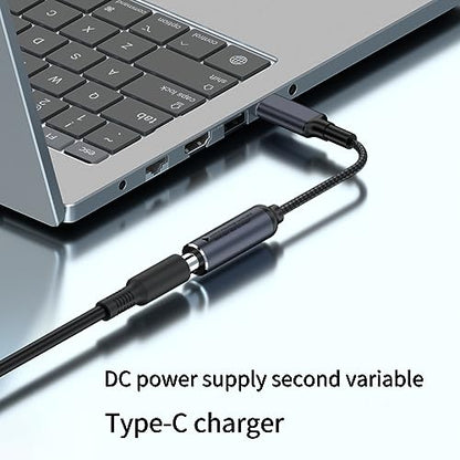 DC 4.5mm x 3.0mm Female Input to USB C PD Male Power Charging Cable,100W DC4506 to USB Type-C PD Output 5V/9V/20V Cable with PD Chip Inside, Charging for Phones, Tablets, TWS, Laptops with USB-c