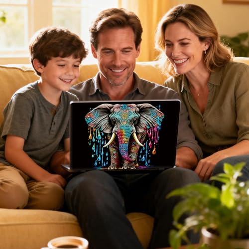 Universal Laptop Skin Sticker Decal for 11.6”12" 13" 13.3" 14" 15" 15.4" 15.6" Reusable Waterproof Scratch-Scratch Resistant Protective Vinyl Laptop Notebook Skin Stickers - Elephant - color: Elephant