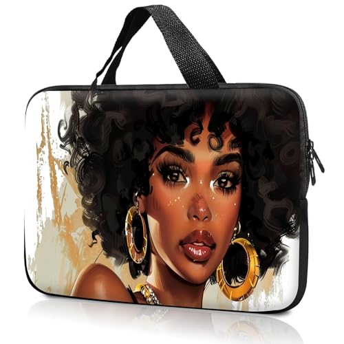 14" 15" Laptop Handle Bag Computer Bag,14.2" 15.4 inch Pouch Holder Notebook Sleeve Cover Compatible for Dell,Lenovo,Toshiba HP, Asus Notebook Messenger Briefcase-Girl with short hair - color: Girl With Short Hair