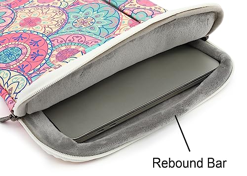 360° Protective Laptop Sleeve Case Bag with 3 Pockets,Handle,Luggage Strap for MacBook Pro 14 inch and 14 inch-14.4 inch Screen Laptop (Bandanna) - color: Bandanna, size: 14 inch-14.4 inch