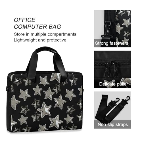 MNSRUU Laptop Bag for 15.6 inch Black Gothic Bats - color: Star I23271