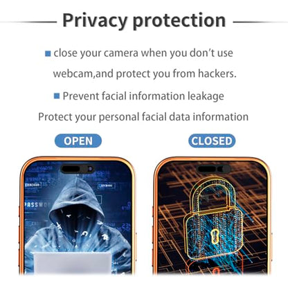 3 Pack Ultra Thin Front Camera Privacy Slider Cover | Fits Android Phone, Pixel, Galaxy & iPad, sliding webcam blocker for single front camera privacy protection