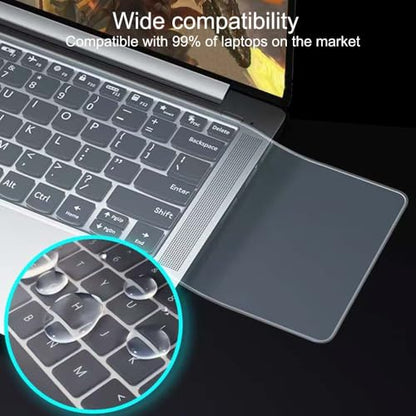 Ultra Thin Keyboard Cover Protector, Compatible with Laptop Notebook 13" 14" 15.6" 16" 17" inch Universal Silicone Keyboard Protector Skin Waterproof Dustproof (Transparent,for 15"-17.6") - size: For 15-17.6 inch laptops