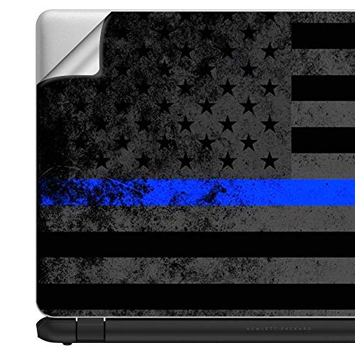 IT'S A SKIN Custom Laptop Vinyl Stickers - Ideal for 13.3 to 16 Inch Screens of HP, Lenovo, Apple, Dell, Compaq, Asus, Acer - Thin Blue line American Flag Distressed - Perfect Laptop Accessories - color: Style 7