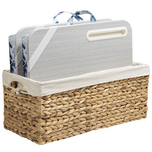 LAPGEAR Designer Lap Desk – Blue Blossoms, 2-Pack with Storage Basket - color: Blue Blossoms, size: 2-Pack Lap Desks + Basket