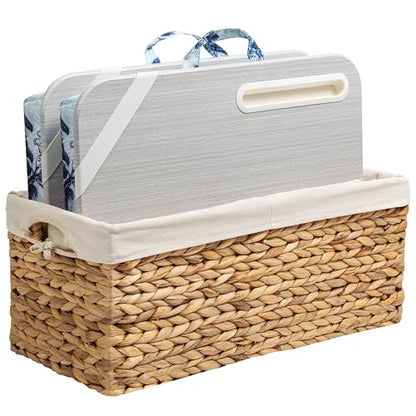 LAPGEAR Designer Lap Desk – Blue Blossoms, 2-Pack with Storage Basket - color: Blue Blossoms, size: 2-Pack Lap Desks + Basket