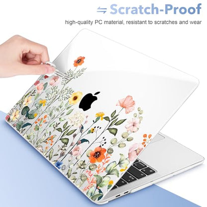 May Chen Case for MacBook Pro 13 inch M2 2023,2022,2021,2020 A2338 M1 A2251 A2289, Plastic Hard Shell Cover for MacBook Pro 13" with Touch Bar Fits Touch ID, Spring Flowers - color: Spring flowers
