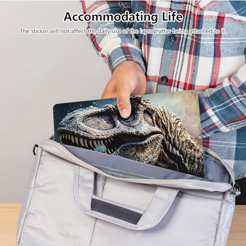 Universal Laptop Skin Sticker with 2 Wrist Pad Skins, Waterproof Scratch Resistant Vinyl Laptop Cover Decal, Cut to Fit for 11–15.6 Inch MacBook HP Dell Lenovo, Dinosaur - color: Dinosaur