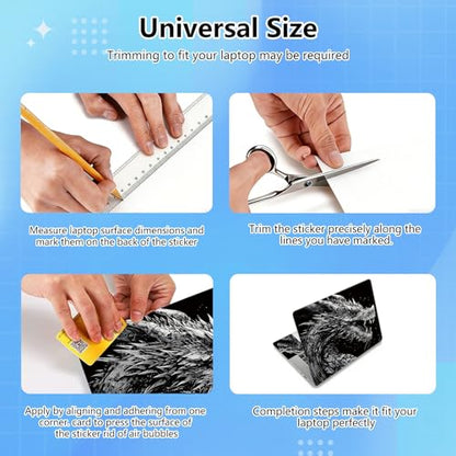 Universal Laptop Skin Sticker Decal for 11.6”12" 13" 13.3" 14" 15" 15.4" 15.6" Reusable Waterproof Scratch-Scratch Resistant Protective Vinyl Laptop Notebook Skin Stickers - Black Dragon - color: Black Dragon