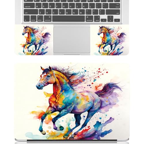 Universal Laptop Skin Sticker Decal for 11.6”12" 13" 13.3" 14" 15" 15.4" 15.6" Reusable Waterproof Scratch-Scratch Resistant Protective Vinyl Laptop Notebook Skin Stickers - Colorful Horse - color: Colorful Horse