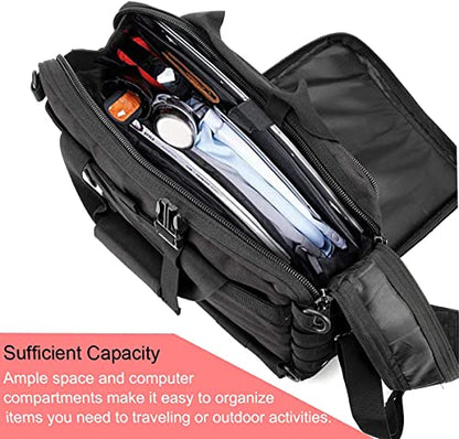 Tactical Briefcase, tactical computer bag 14.1" 15.6 In Men's Military Laptop Messenger Multifunction Briefcase for Men