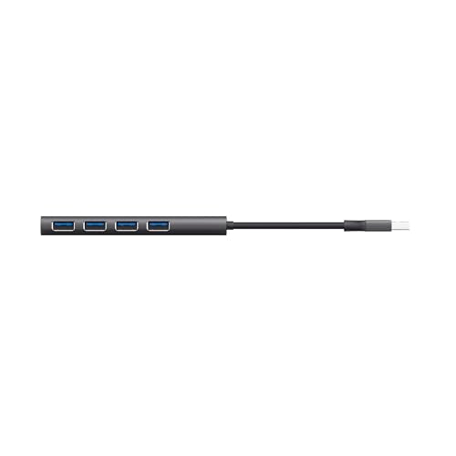 Trust Halyx USB Hub 4-Port USB-A 3.2 Gen 1, 5 Gbps Data Transfer Speed, Thin and Compact Data Hub, Plug & Play, Slim Portable USB Splitter for Computer, PC, Desktop, Laptop, MacBook