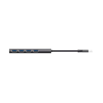 Trust Halyx USB Hub 4-Port USB-A 3.2 Gen 1, 5 Gbps Data Transfer Speed, Thin and Compact Data Hub, Plug & Play, Slim Portable USB Splitter for Computer, PC, Desktop, Laptop, MacBook