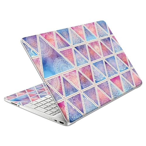 Laptop Skin Decal HP 15.6" - Mandala, Laptop Cover Sticker, No Cutting Required, No Bubble, Waterproof, Scratch Resistant - Including Wide Screen and Wrist Pad - size: 15.6 inch