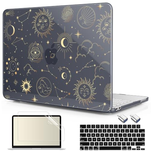 Compatible with MacBook Neo 13 inch (2026 Release A3404) (A18 Pro) with Liquid Retina Display, Printed Slim Protective Case with Screen Protector & Keybaord Cover, Constellations - color: Constellations