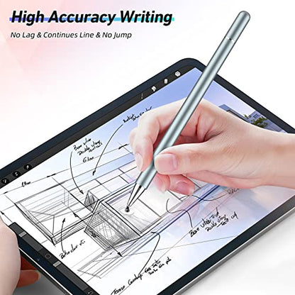 Stylus Pens for Touch Screen, 4 Pack Disc Universal Stylus Pen for iPad pro/iPhone/Android Tablets and All Capacitive Touch Screens (Black/White/Grey/Rosegold) - color: Black/White/Grey/Rosegold