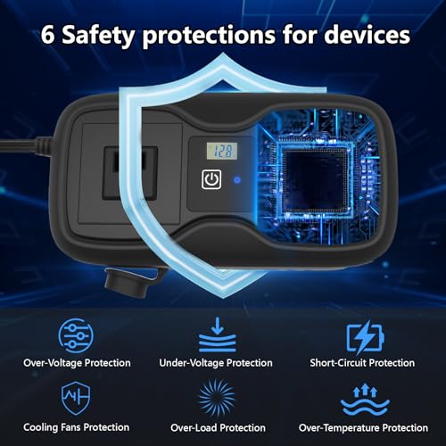 7 in 1 200W Car Power Inverter 12V DC to 110V AC with Car Charger Adapter, Dual USB 2 AC 4 USB PD 20W&QC 3.0 Outlet and Lighter Plug - Car Accessories for Trip and Camping - color: Black