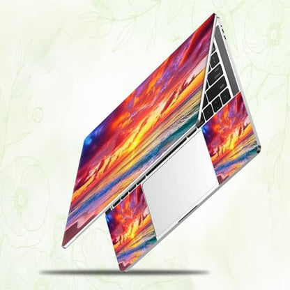 Laptop Skin Sticker Decal, Universal Reusable Vinyl Laptop Cover for 12" 13" 13.3" 14" 15" 15.4" 15.6" Notebook PC, Reusable Waterproof Scratch-Resistant with 2 Wrist Pads,Beach Sandbeach - color: Beach Sandbeach