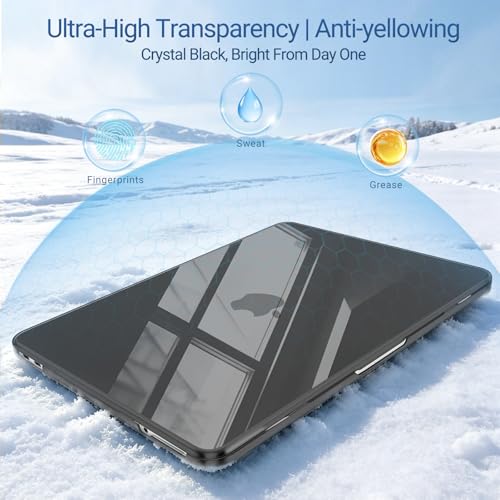 MOSISO Compatible with MacBook Neo Case 13 inch 2026 A3404 A18 Pro Chip | Ultra-Thin Surpass Natural Beauty Seamlessly Closes Protective Hard Shell Case Cover, Crystal Black - color: Crystal Black