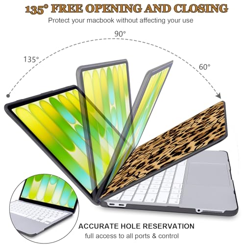 Leopard Print Hard Case for 2026 MacBook Neo 13" A18 Pro Chip A3404 | Brown Cheetah & Bow Design. Sweet Meets Wild. 5-in-1 Kit Included. Perfect for Students, Office & Travel. Not for Air/Pro 13" - color: Leopard Print & Bow