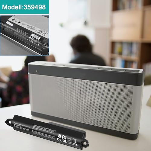 Fancy Buying 359498 359495 414255 Battery Replacement for Bose SoundLink III 330105 330105A 0330105 330107 330107A 0330107 Soundlink 2 3 Soundlink Bluetooth Mobile Speaker II III 404600 404800 404900 - size: 7.01*1.22*1.61inch 359498
