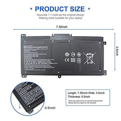 BK03XL 916811-855 Laptop Battery for HP Pavilion X360 14 14m, 14m-ba114dx 14m-ba011dx 14m-ba013dx 14-ba253cl 14-ba125cl 14-ba175nr 14m-ba015dx 14-ba051cl bk03041xl 916366-421 541 TPN-W125 HSTNN-LB7S