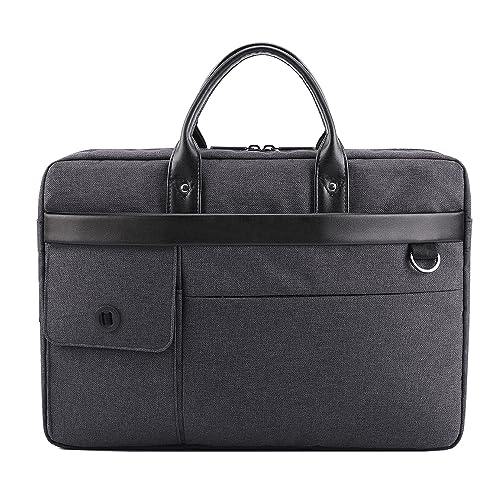Lekesky Briefcases laptop Bag 15.6 Inch Travel Briefcase Water Resistant Expandable Shoulder Bag Messenger for Men
