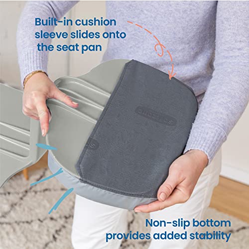 ECR4Kids The Surf Portable Lap Desk with Cushion, Flexible Seating, Light Grey - color: Light Grey