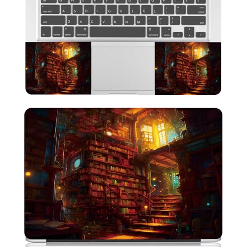 Universal Laptop Skin Sticker Decal for 11.6”12" 13" 13.3" 14" 15" 15.4" 15.6" Reusable Waterproof Scratch-Scratch Resistant Protective Vinyl Laptop Notebook Skin Stickers - Books - color: Books