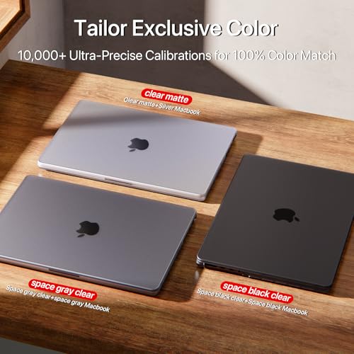 Soonjet for MacBook Pro 16 Inch Case M5 M4 M3 M2 M1 Pro/Max, 2026–2021 | 100% Official Color Match, Clear Matte Finish, Anti-Crack Design, Scratch & Fingerprint Resistant, Slim Hard Shell - color: Frosted Clear