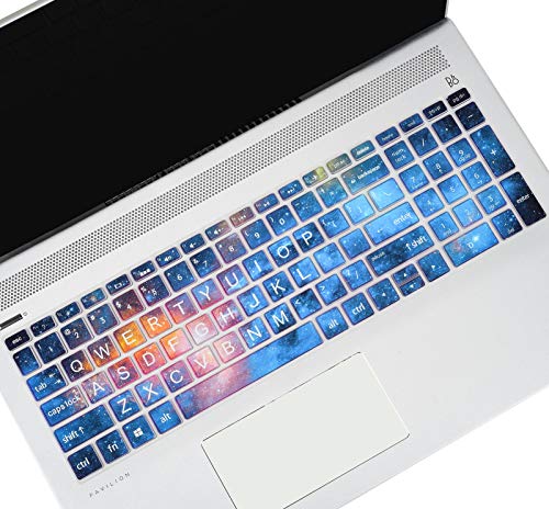 Keyboard Cover for HP Laptop 15-db/da 15-dw 15-dy 15-ef 15-bs/bw 15-ef 15t 15z 15.6" 15-db0011dx 15-dy5399nr 15-dy2795wm 15-dw0037wm/dw1083wm 15-ef1001ds, HP 17-by/bs/ca 17.3 Keyboard Skin, Nebula - color: Nebula
