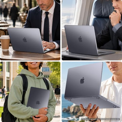 MOSISO Compatible with MacBook Pro 14 inch Case M5 M4 M3 M2 M1 2026-2021 | 4 in 1 Kit Fingerprint & Scratch & Crack Resistant Exact-Fit Ultra-Thin Hard Shell Protective Matte Cover, Space Gray Clear - color: Space Gray Clear