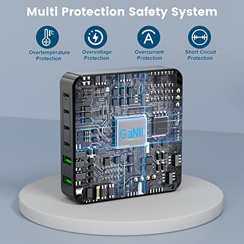 USB C Charger Block, 220W 6-Port Fast Charger, 100W USB C Laptop Charger for MacBook Pro/Air,iPad Series, iPhone 16/15 14/13Pro Max/12 Samsung Galaxy Note