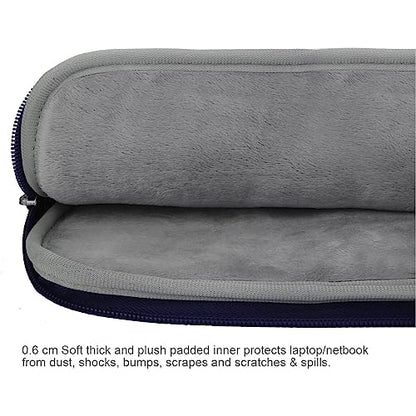 Arvok 17 17.3 Inch Water-Resistant Canvas Fabric Laptop Sleeve with Handle&Zipper Pocket/Notebook Computer Case/Ultrabook Carrying Bag for HP/Dell/A sus/Acer/Samsung, Black - color: Dark Blue, size: 17 inch
