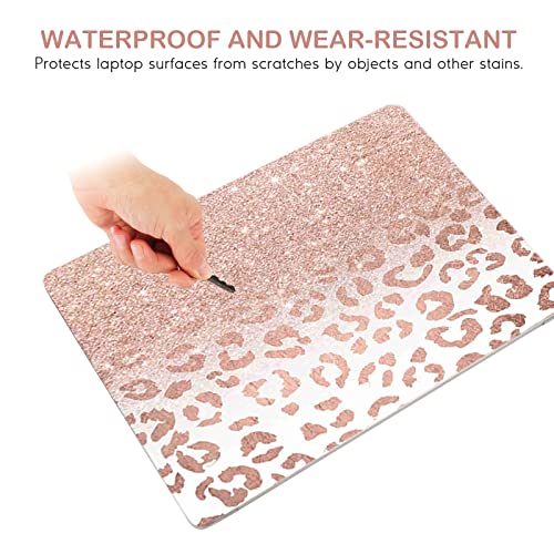 DINKY Laptop Skin Sticker Decal, 12" 13" 13.3" 14" 15" 15.4" 15.6 inch Laptop Universal Reusable Vinyl Skin Stickers Cover Art Decal Notebook PC Personalized Protector-Rose Pink Leopard Print - color: Rose Pink Leopard Print