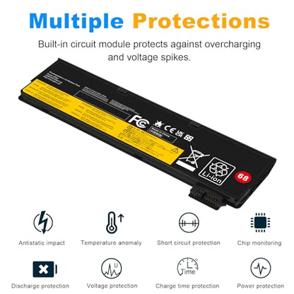 Fancy Buying 0C52861 0C52862 Battery for Lenovo Thinkpad L450 L460 L470 T440 T440s T450 T450s T460 T460P T470P T550 T560 K2450 S440 S540 P50S W550 W550S X240 X250 X260 X270 Series 45N1128 45N1734 - size: 8.11*2.52*0.35inch
