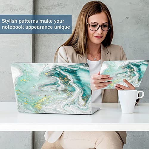 Laptop Skin Sticker Decal 15-15.6 Inches, Universal Reusable Vinyl Sticker for 12.1 13 13.3 14 15.4 Inches Netbook/Notebook PC, Waterproof & Scratch-Resistant (Wave Marble) - color: Wave Marble