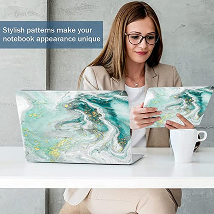 Laptop Skin Sticker Decal 15-15.6 Inches, Universal Reusable Vinyl Sticker for 12.1 13 13.3 14 15.4 Inches Netbook/Notebook PC, Waterproof & Scratch-Resistant (Wave Marble) - color: Wave Marble